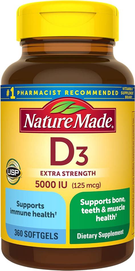 amazon vitamins d3|Nature Made Extra Strength Vitamin D3 5000 IU (125 mcg), Dietary.